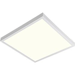 Foto van Led paneel - aigi clena - 60x60 natuurlijk wit 4000k - 40w opbouw vierkant - mat wit - flikkervrij