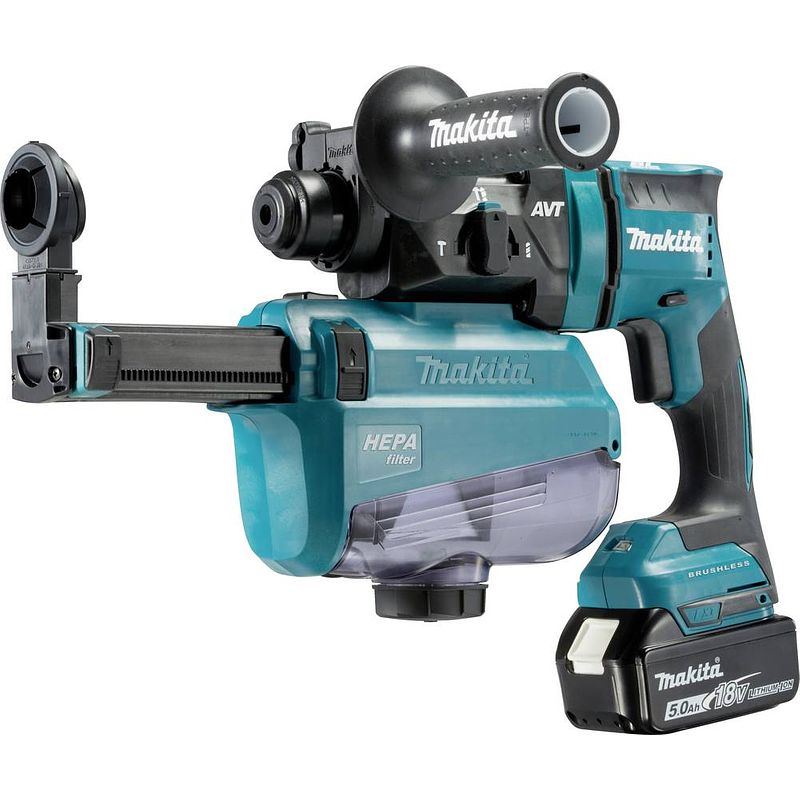 Foto van Makita makita sds-plus-accu-combihamer 18 v 5 ah incl. lader