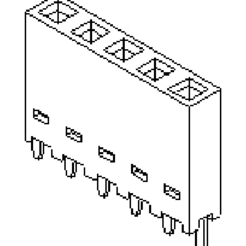 Foto van Molex 901471104 female header, inbouw (standaard) totaal aantal polen: 4 rastermaat: 2.54 mm inhoud: 1 stuk(s) tube