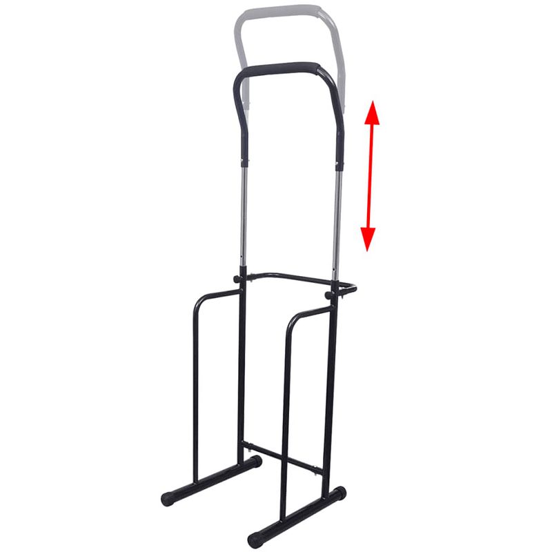 Foto van The living store dipstation - fitness - 60 x 57 x 175-224 cm - belastbaar tot 100 kg