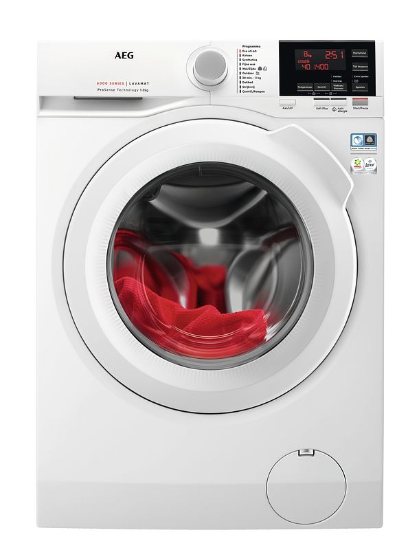 Foto van Aeg l6fbkoln+ prosense wasmachine wit