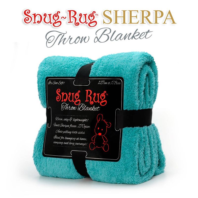 Foto van Snug-rug throw deken - blauwgroen