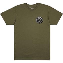 Foto van Fender stratocaster 70th anniversary badge tee olive s