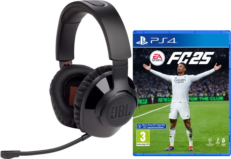 Foto van Jbl quantum 350 wireless + ea sports fc 25 ps4