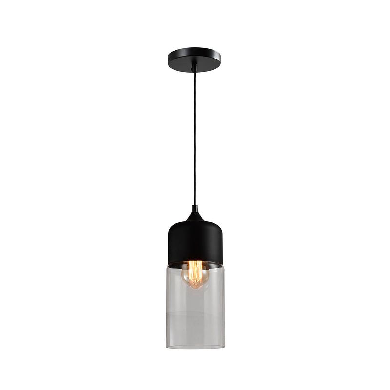 Foto van Quvio hanglamp langwerpig glas zwart - quv5104l-black