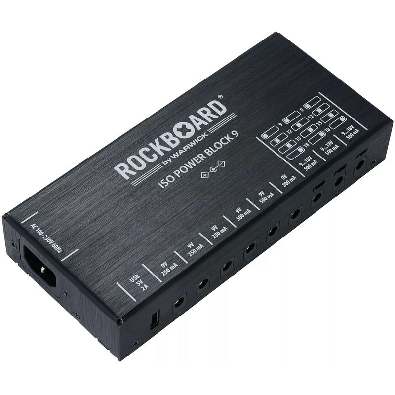 Foto van Rockboard iso power block v9 iec multi-voeding voor effectpedalen