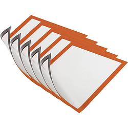 Foto van Durable 486909 duraframe magnetic a4 - 4869 magnetisch frame din a4 oranje (b x h) 238 mm x 324 mm 5 stuk(s)