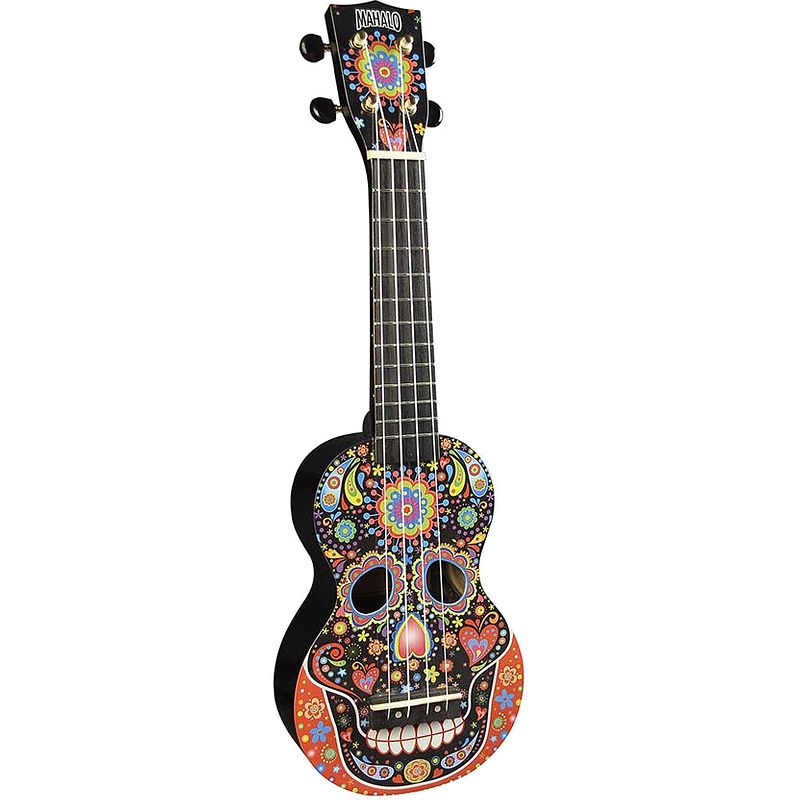 Foto van Mahalo ma1sk/bk art series skull black sopraan ukelele