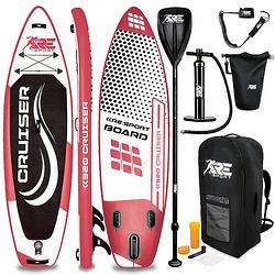 Foto van Re: sport-sup board 320 cm rood-supboard- opblaasbaar- stand up paddle set- surfboard --paddling premium