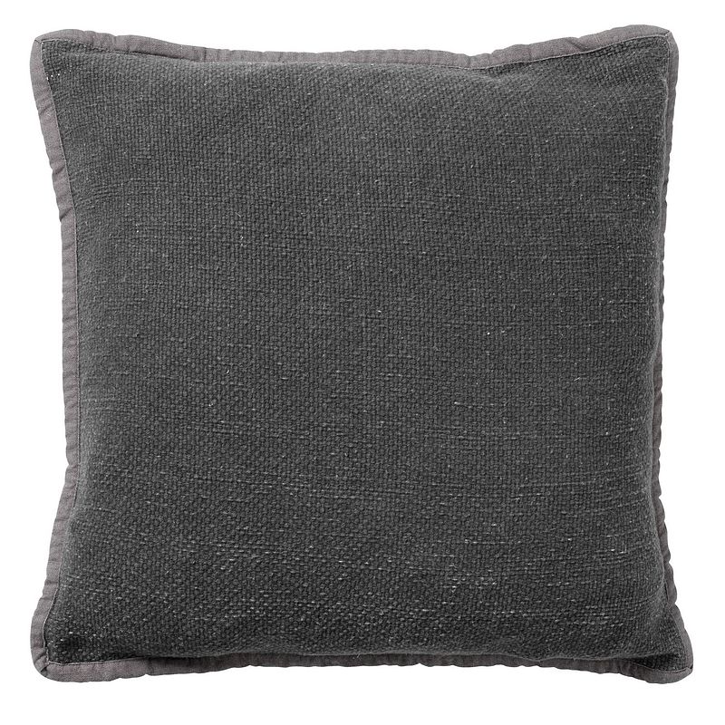 Foto van Dutch decor bowie - kussenhoes van katoen charcoal gray 45x45 cm - grijs - grijs