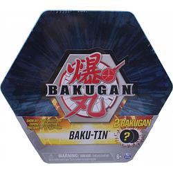 Foto van Bakugan bewaarblik baku junior 20 x 18 cm tin blauw 9-delig