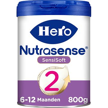 Foto van Hero nutrasense sensisoft opvolgmelk 2 (612mnd) met melkvet 800g bij jumbo