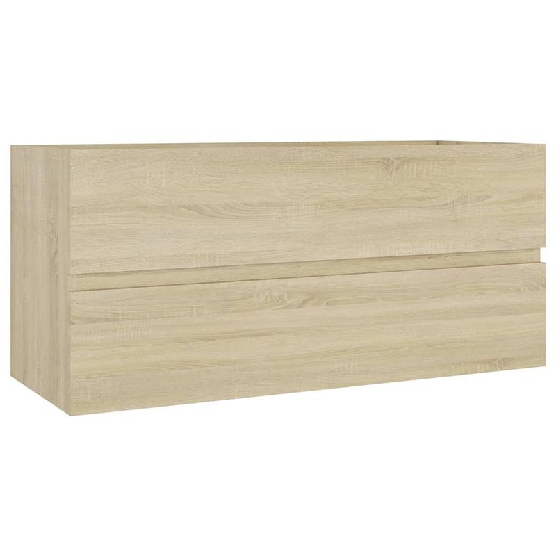 Foto van The living store gootsteenkast - sonoma eiken - 100 x 38.5 x 45 cm - met 1 lade