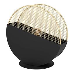 Foto van Eglo mumbles tafellamp - e27 - 28,5 cm - zwart/goud