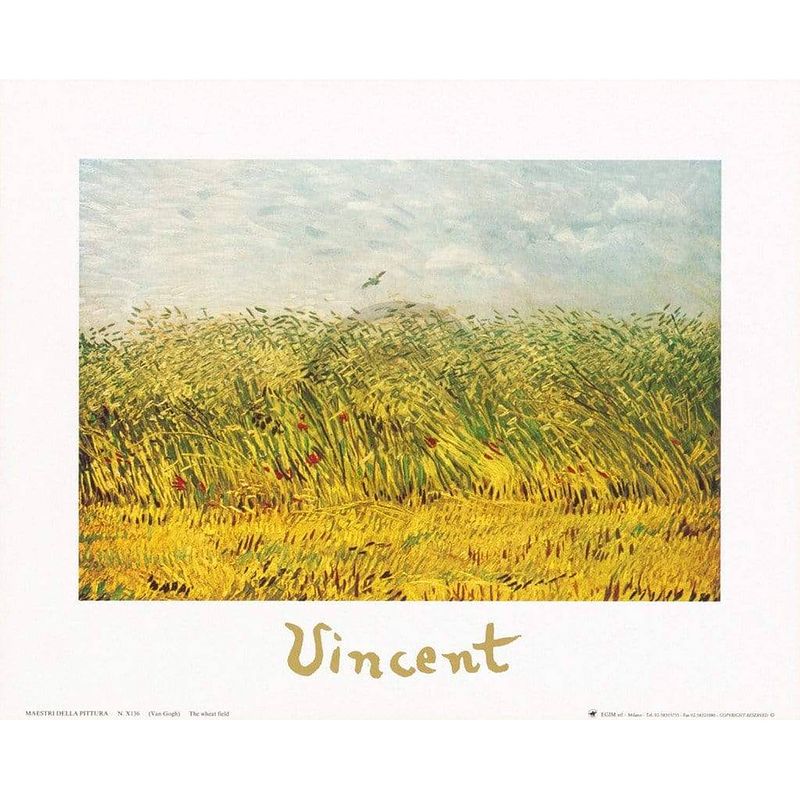 Foto van Vincent van gogh - the wheat field kunstdruk 30x24cm