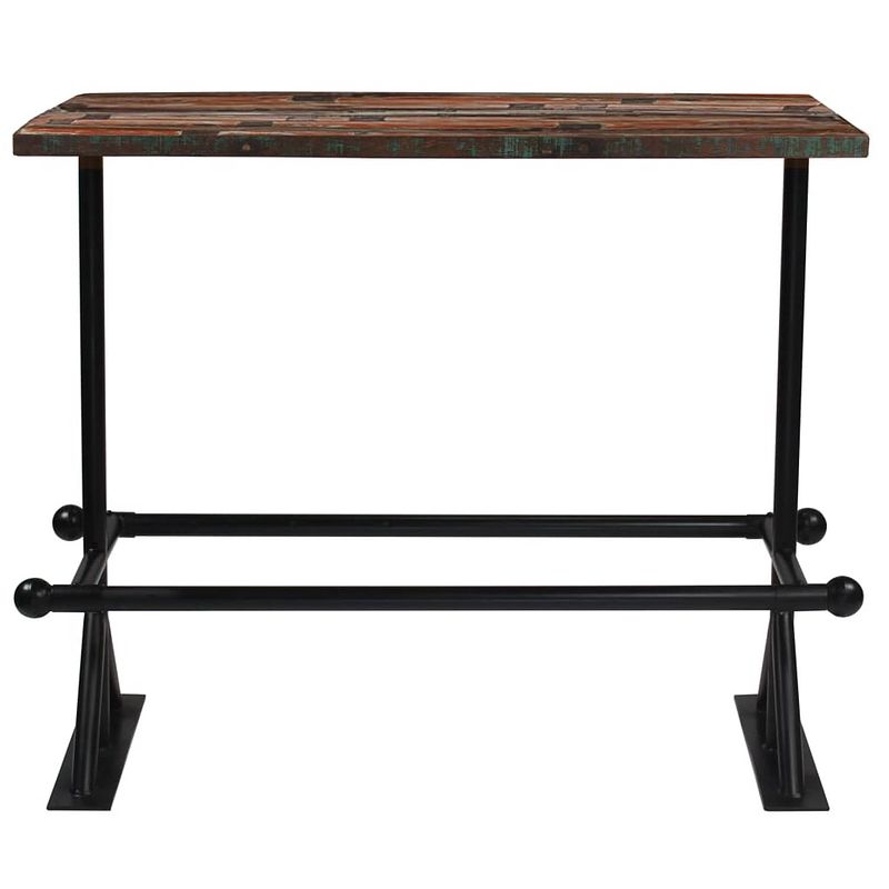 Foto van The living store bartafel antieke stijl - hout - 150x70x107cm - gerecycled - stalen poten