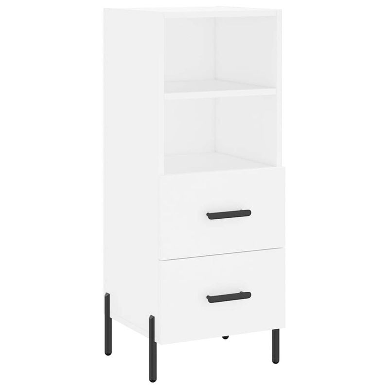 Foto van Vidaxl dressoir 34,5x34x90 cm bewerkt hout wit