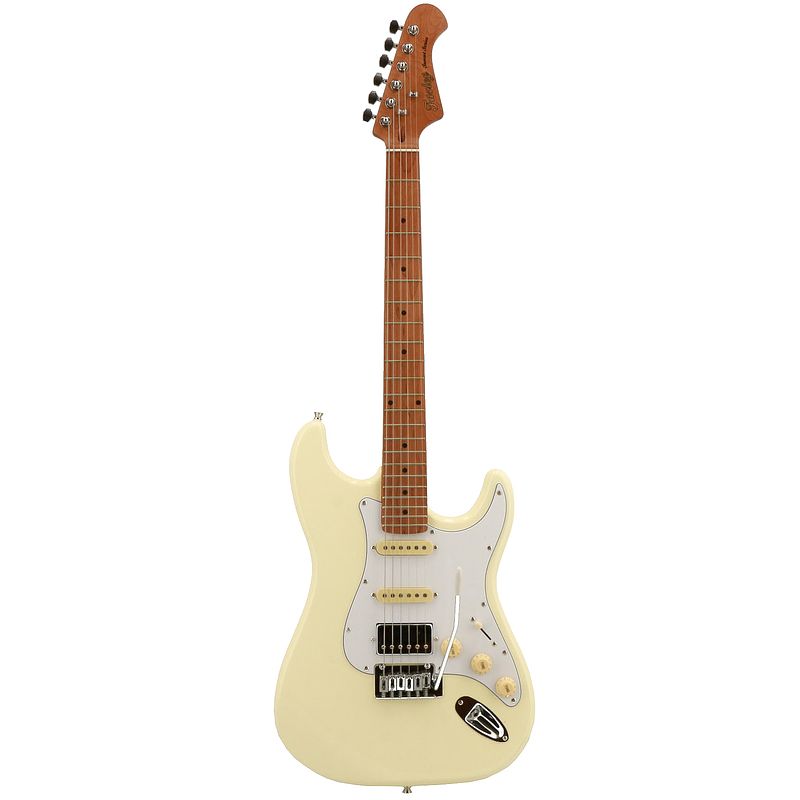 Foto van Fazley sunset series dawn hss olympic white elektrische gitaar met gigbag