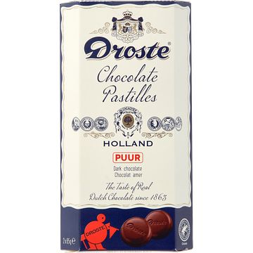 Foto van Droste chocolade pastilles puur 2 x 85g bij jumbo