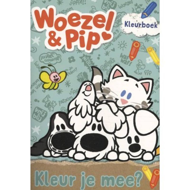 Foto van Kleur je mee? - woezel & pip