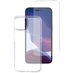 Foto van 4smarts 360° protection set x-pro clear backcover apple iphone 14 pro transparant
