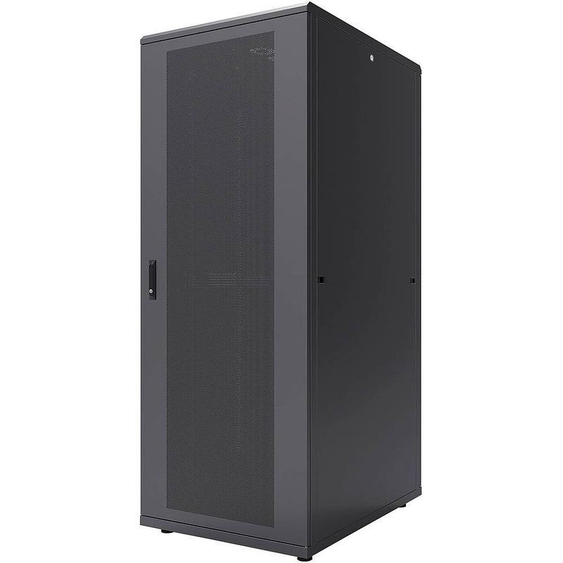 Foto van Intellinet 714105 19 inch serverkast (b x h x d) 800 x 2255 x 1200 mm 47 he zwart (ral 9005)