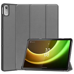 Foto van Basey lenovo tab p11 (2e gen) hoesje kunstleer hoes case cover lenovo tab p11 (2e gen)-grijs