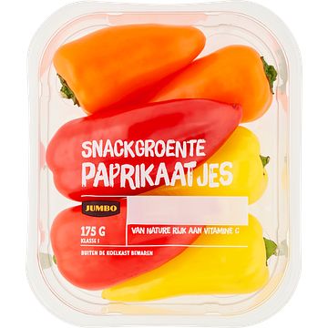 Foto van Jumbo snackgroente paprikaatjes 175 g