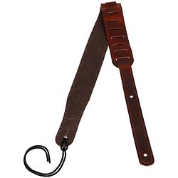 Foto van Flight s54 brown leather strap ukelele lederen draagband bruin