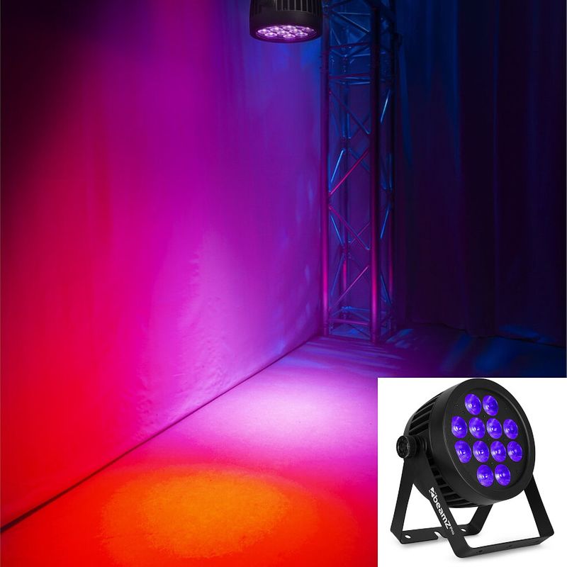 Foto van Beamz bwa534 led par 12x 15w rgbwa-uv spotverlichting