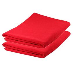 Foto van 2x stuks badhanddoeken / handdoeken extra absorberend 150 x 75 cm rood - badhanddoek