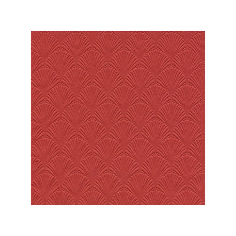 Foto van 48x luxe 3-laags servetten met patroon helder rood 33 x 33 cm - feestservetten