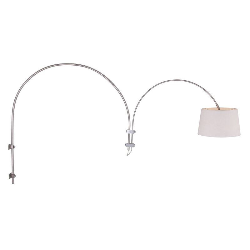 Foto van Moderne wandlamp - steinhauer - metaal - modern - e27 - l: 39cm - voor binnen - woonkamer - eetkamer - zilver