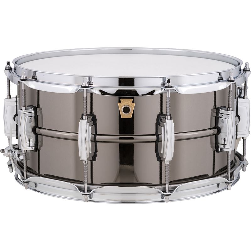 Foto van Ludwig lb417 black beauty 14 x 6.5 inch snaredrum