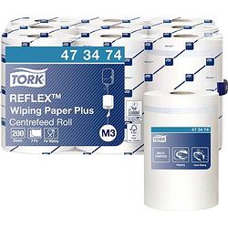 Foto van Tork 473474 reflex-sterke multifunctionele papieren doekjes wit m3