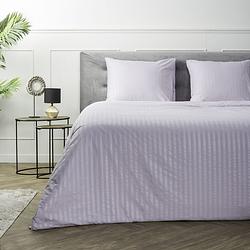 Foto van Luna bedding embossed stripes - antraciet dekbedovertrek lits-jumeaux (240 x 220 cm + 2 kussenslopen) dekbedovertrek