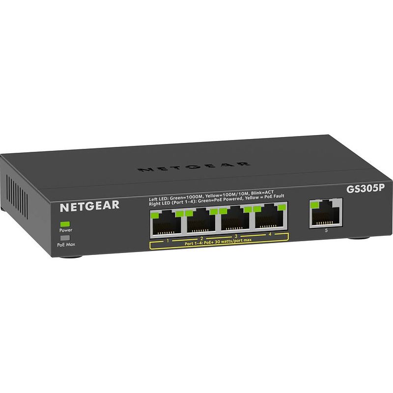 Foto van Netgear gs305p netwerk switch