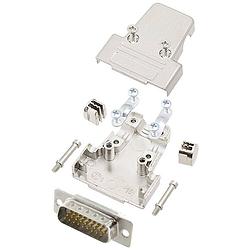 Foto van Encitech tri-m-15-hdp26-w-k 6355-8058-02 d-sub male connectorset 180 ° aantal polen: 26 soldeerkelk 1 stuk(s)