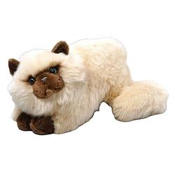 Foto van Knuffel kat perzische colourpoint creme van 30 cm - knuffel huisdieren