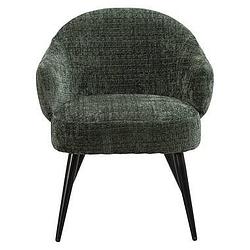 Foto van Fauteuil hilton - stof - groen - leen bakker