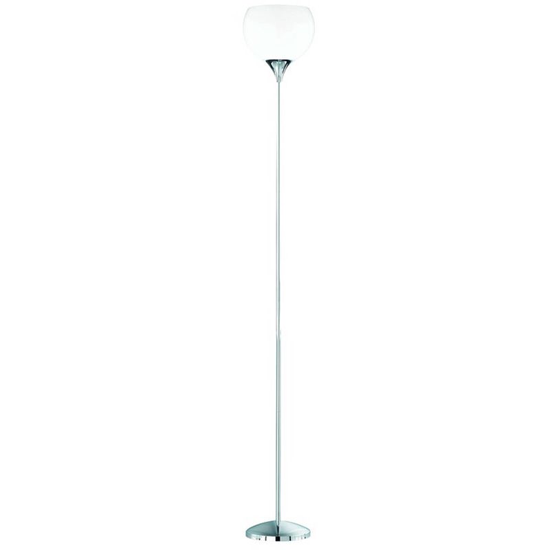 Foto van Led vloerlamp - trion junios - e27 fitting - rond - mat chroom - aluminium