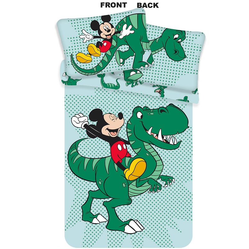 Foto van Disney mickey mouse baby dekbedovertrek dino - 100 x 135 cm - katoen