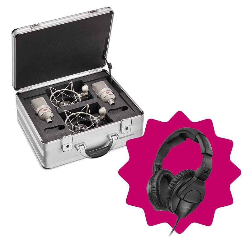 Foto van Neumann tlm 103 stereo set condensatormicrofoon met gratis hd 280 koptelefoon