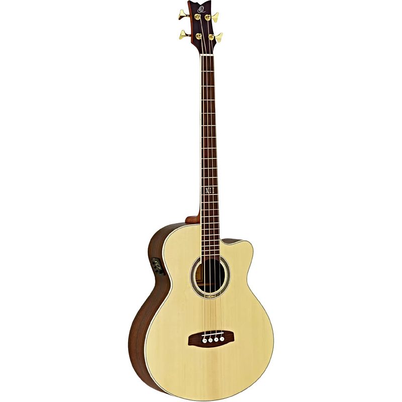 Foto van Ortega d558-4 deep series 5 acoustic bass natural elektrisch-akoestische bas