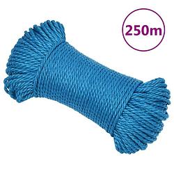 Foto van Vidaxl werktouw 3 mm 250 m polypropeen blauw