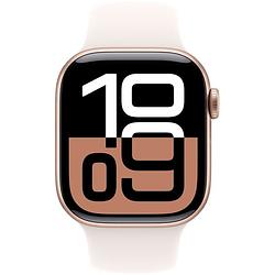 Foto van Apple watch series 10 gps 42mm aluminium case met light blush sport band - s/m smartwatch roze