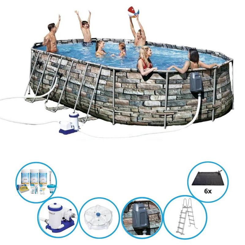 Foto van Bestway zwembad power steel swim vista - zwembad deal - 610x366x122 cm