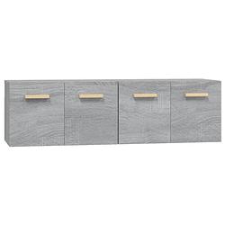 Foto van The living store wandkast - sonoma eiken - 60 x 36.5 x 35 cm - 2 vakken