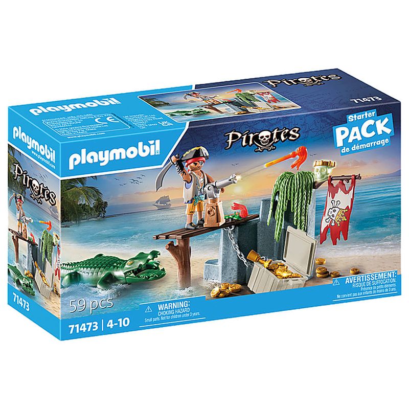 Foto van Playmobil pirates starter pack piraat met alligator 71473