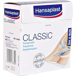 Foto van Hansaplast 1556520 hansaplast classic standaard pleister 5 m x 4 cm